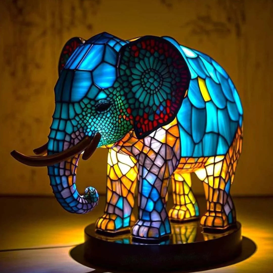 Kleurrijke dieren ornament lamp