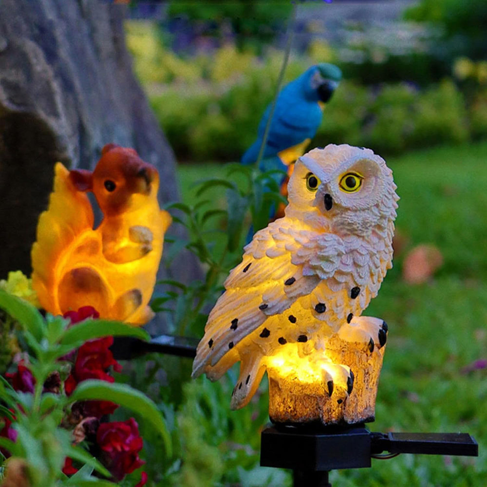 NachtWachter – Solar LED Uilenlamp op Zonne-energie