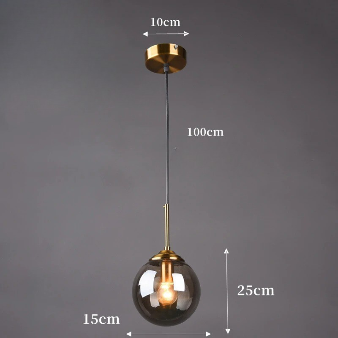Stijlvolle Nordic LED Hanglamp – Glas & Metaal voor een luxe sfeer