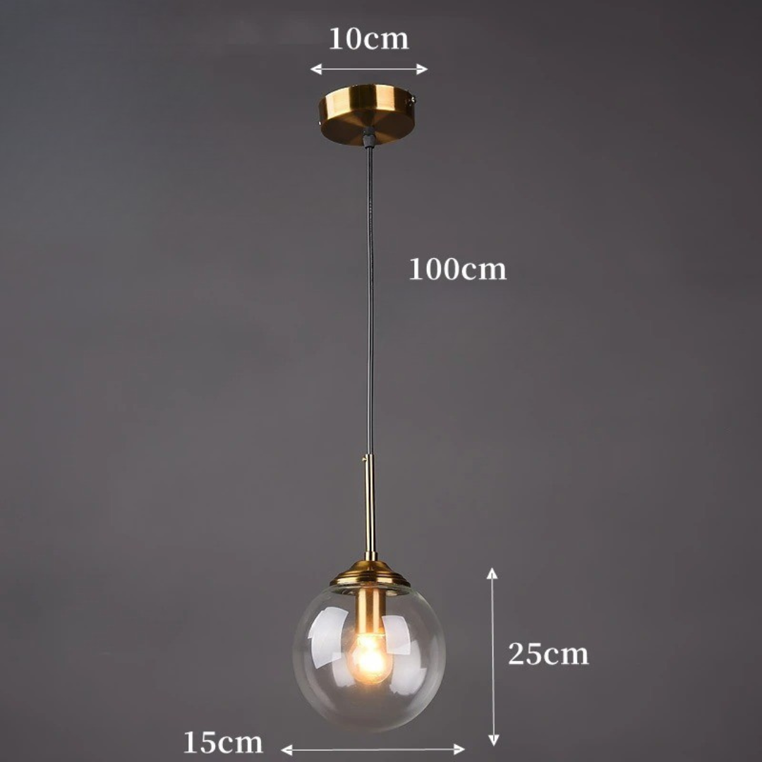 Stijlvolle Nordic LED Hanglamp – Glas & Metaal voor een luxe sfeer