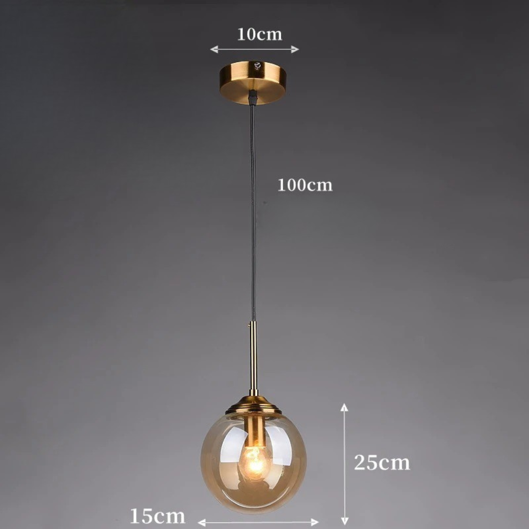 Stijlvolle Nordic LED Hanglamp – Glas & Metaal voor een luxe sfeer