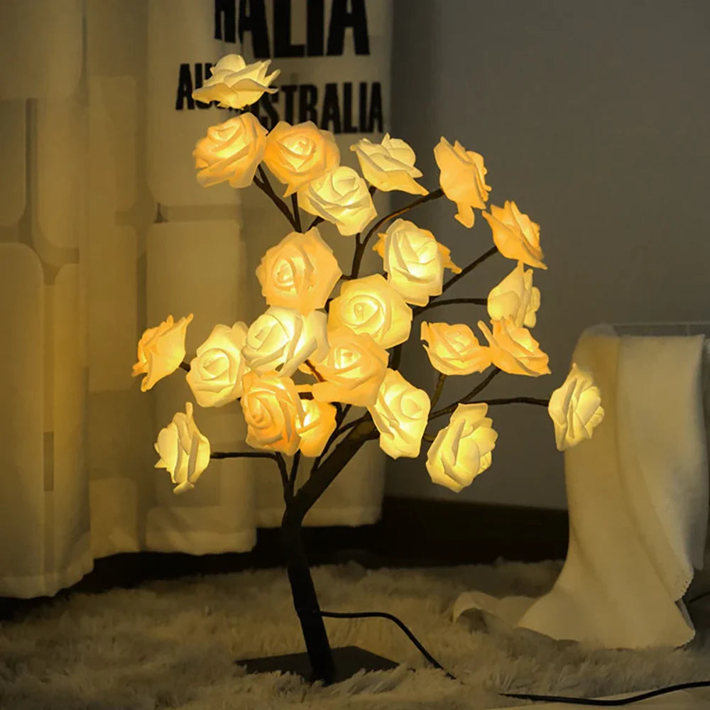 BlossomGlow – Betoverende Rozenboom Lamp