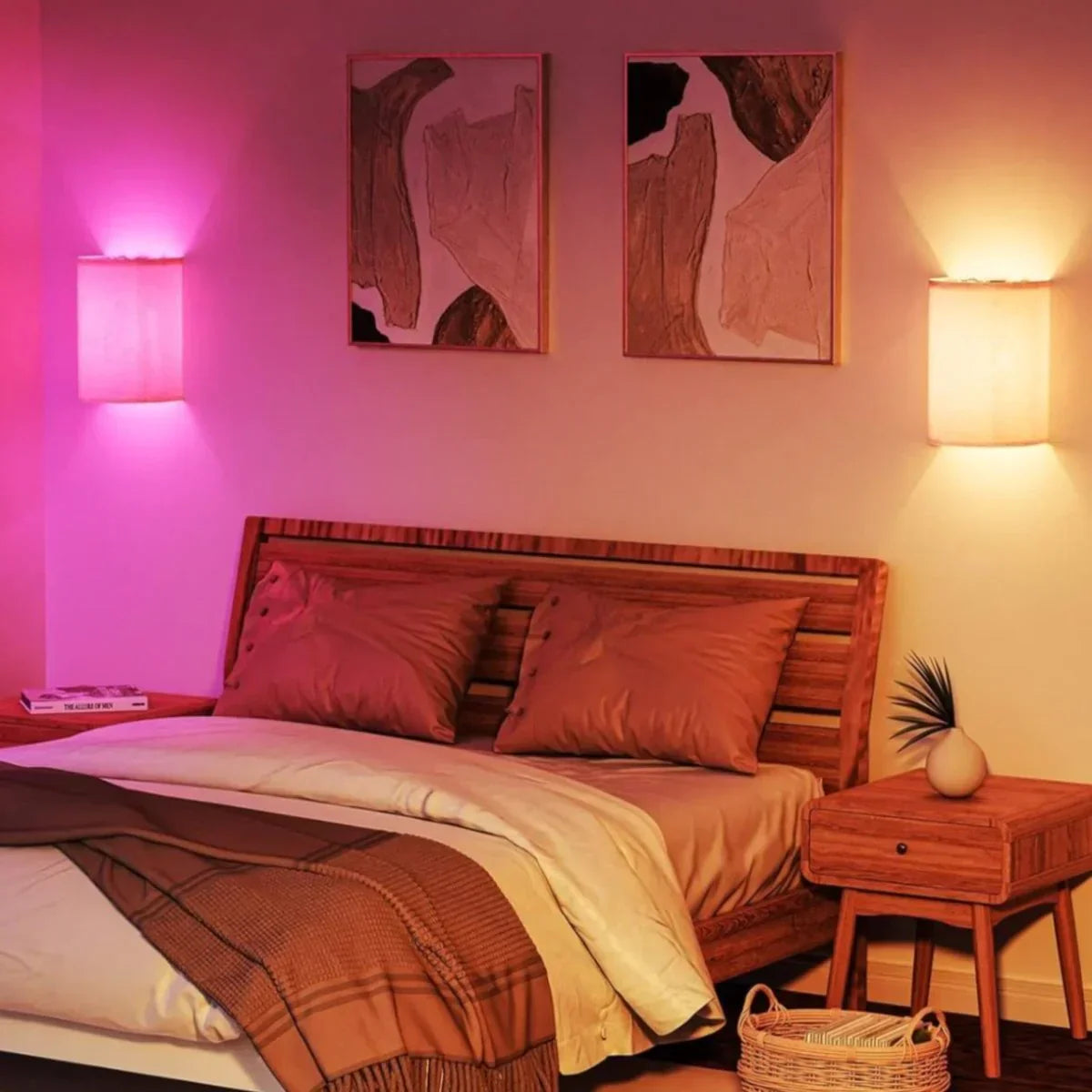 Linnen Draadloze Wandlamp (2 stuks)