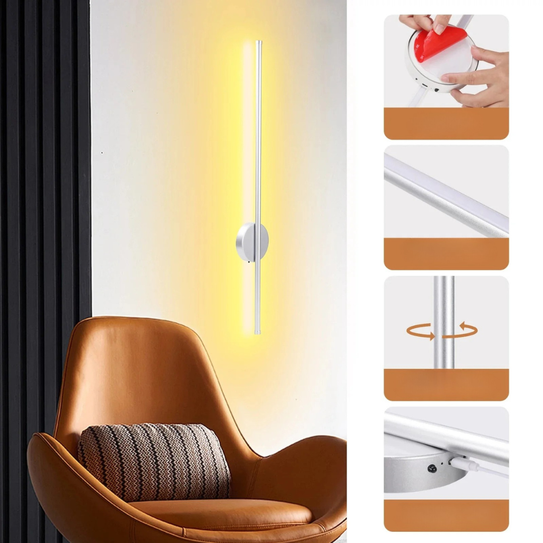 LumoFlex Wandlamp - Oplaadbaar