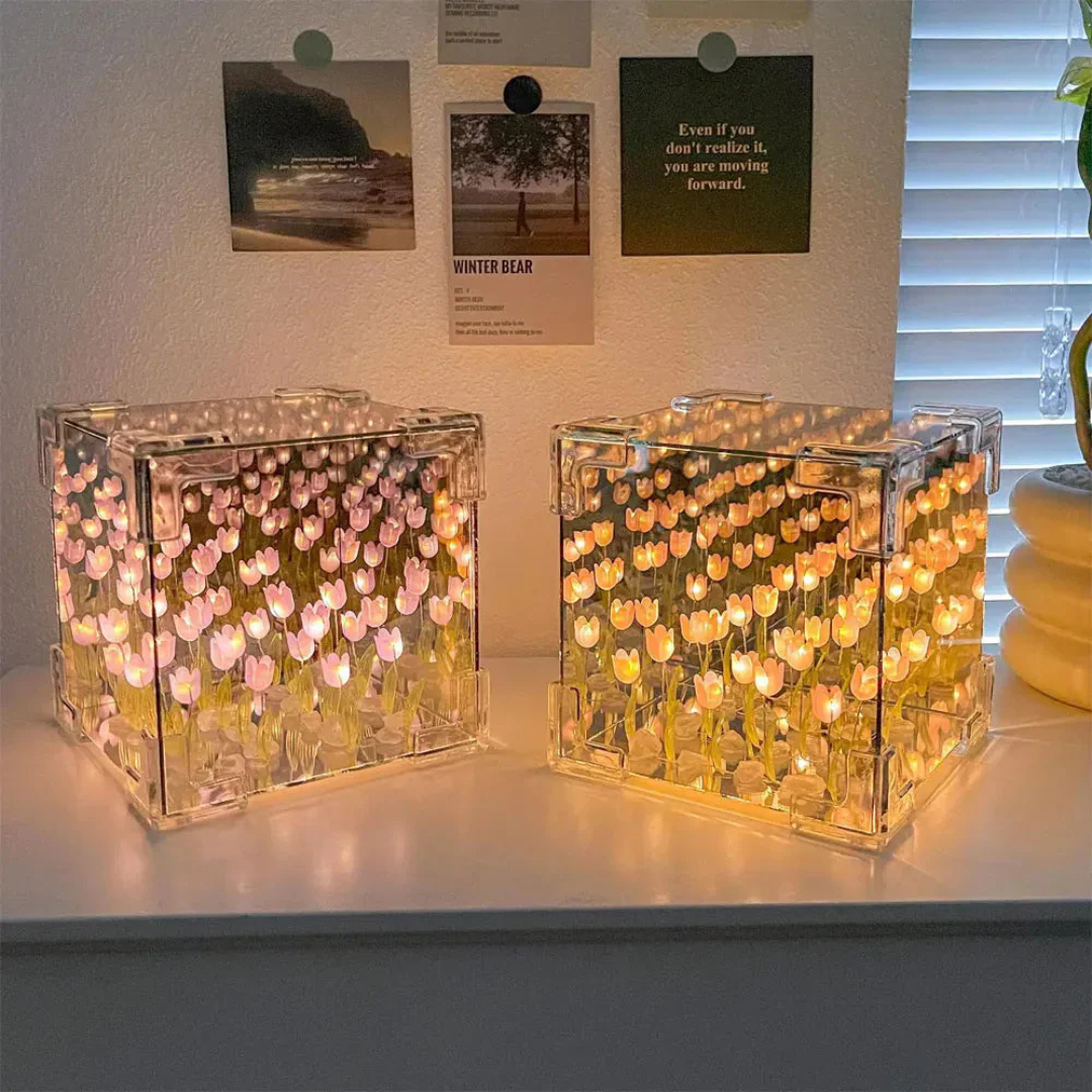 DIY lichtgevende oneindig tulpen lamp