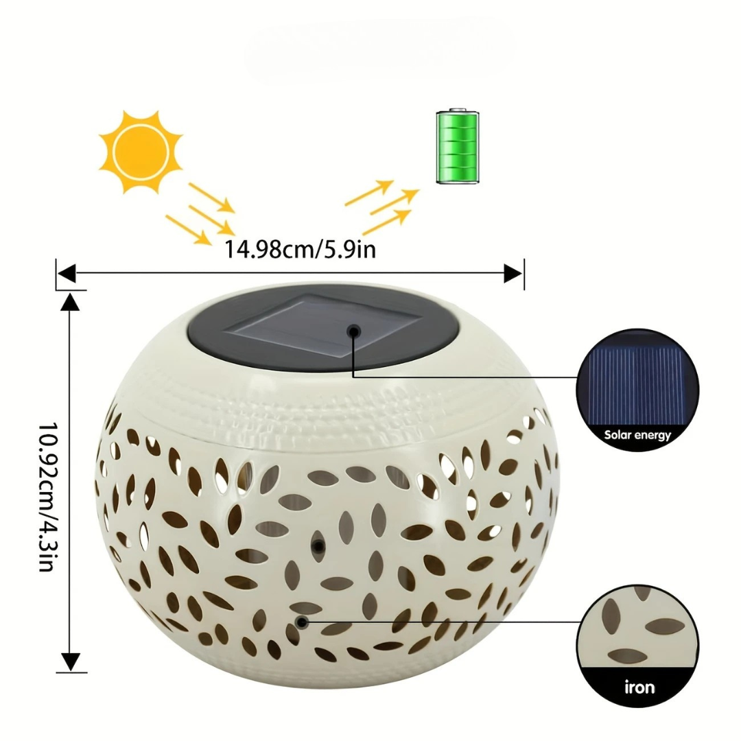 SolarFlame – Zonne-Energie Lantaarn met Flikkerend Vuur-effect