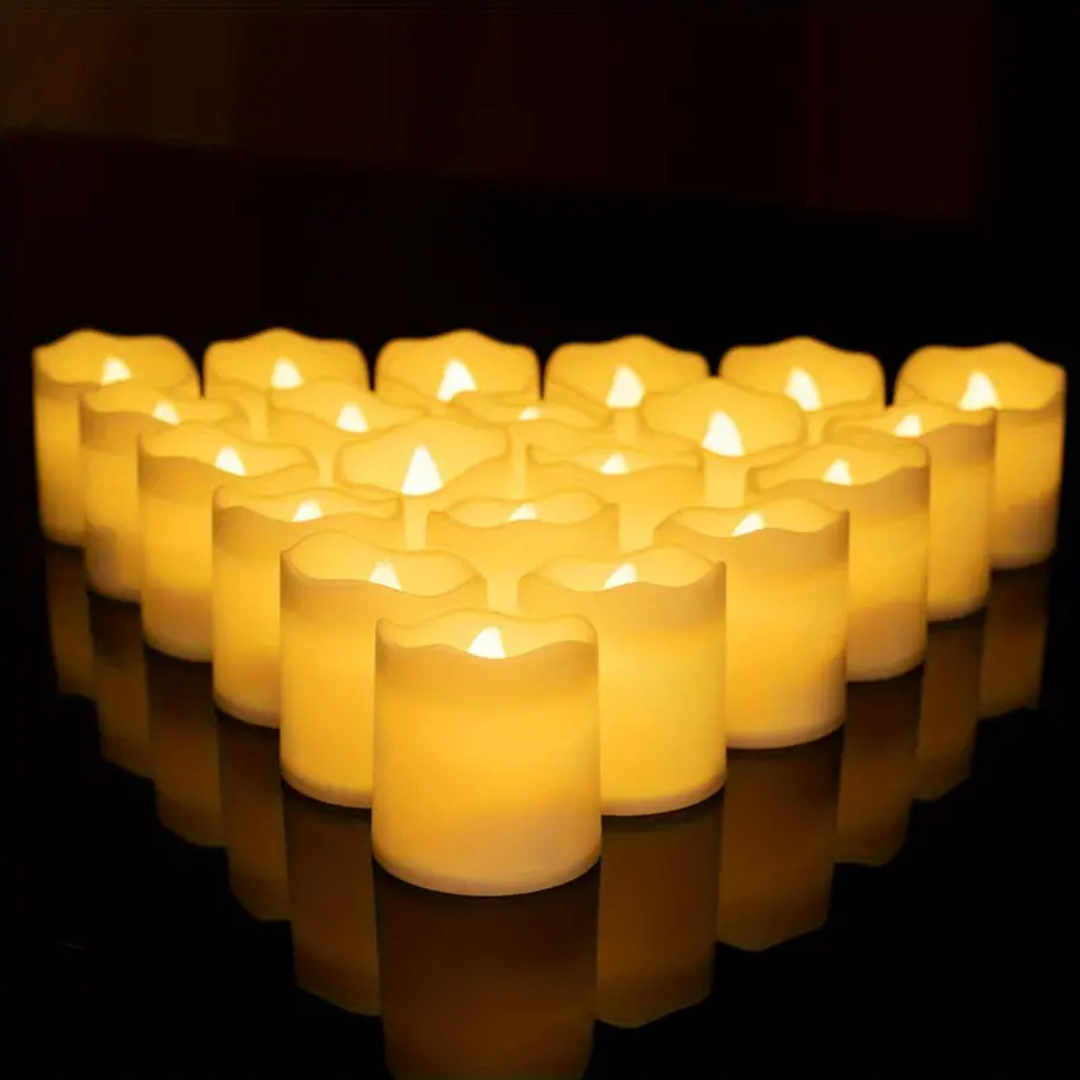 Glow LED kaarsen - Duurzaam, voordelig en sfeervol (24 stuks)