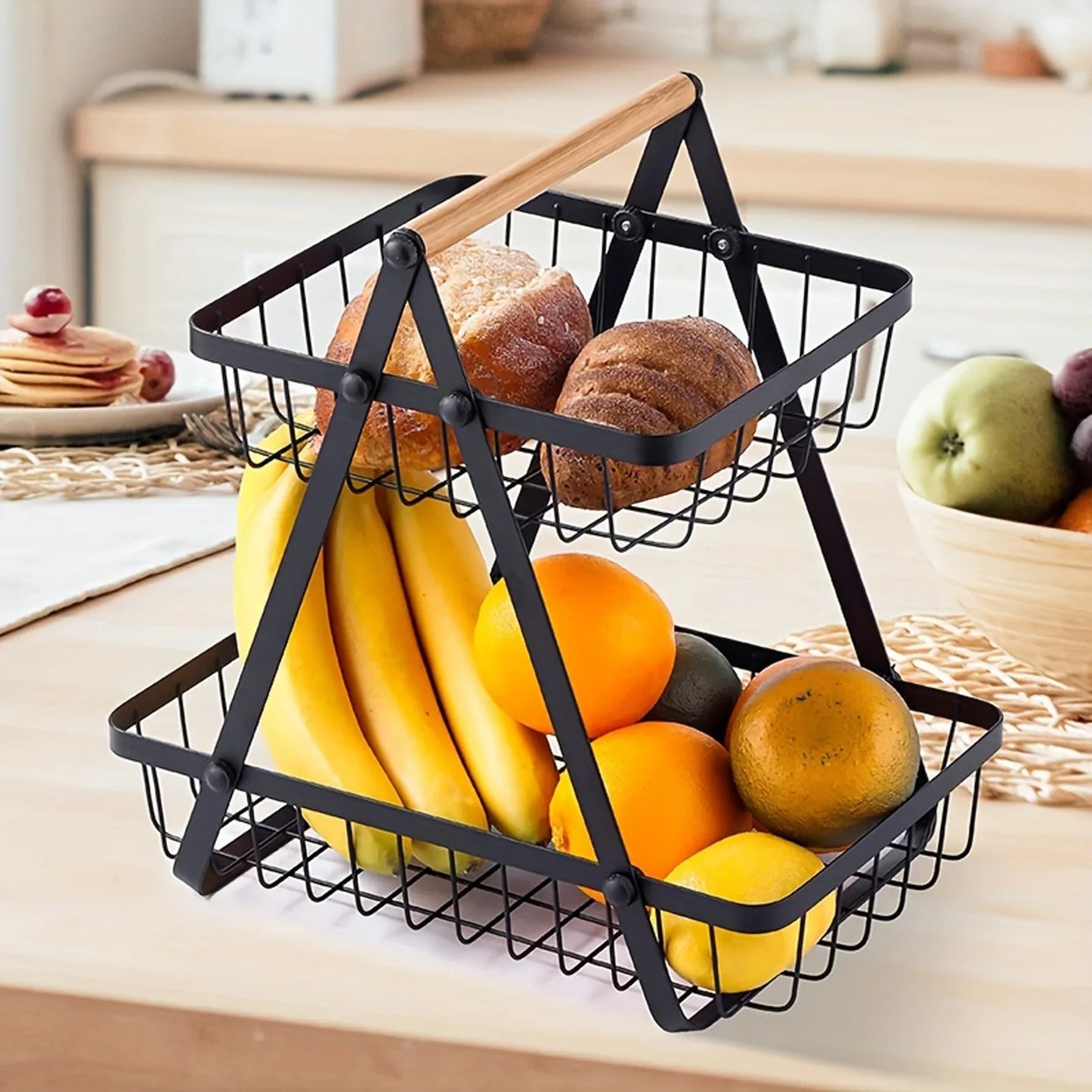 VertiFruit – 3-laags Fruitmand met Elegant Design