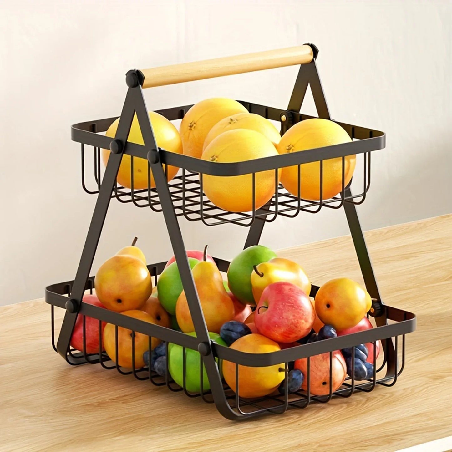 VertiFruit – 3-laags Fruitmand met Elegant Design