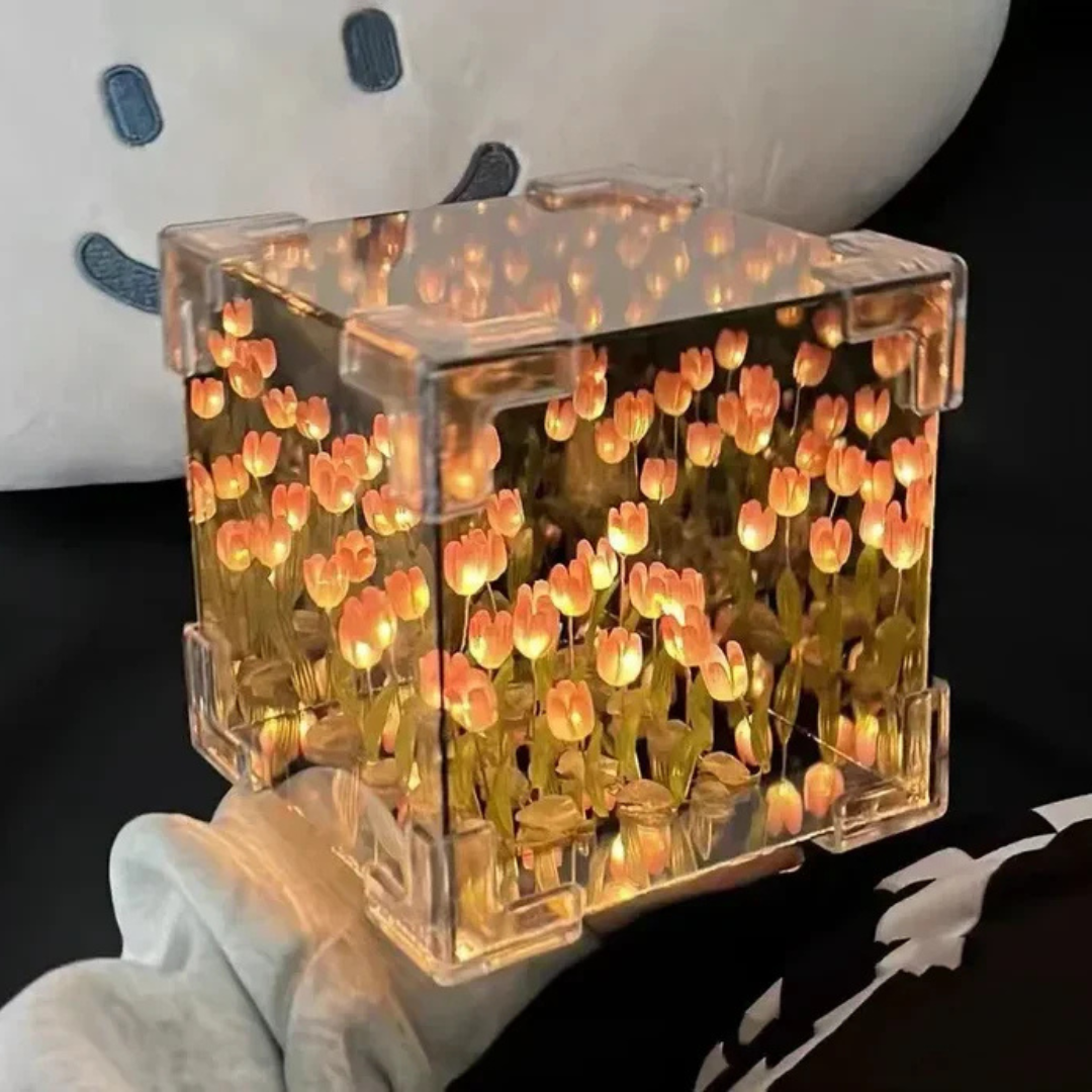 DIY lichtgevende oneindig tulpen lamp