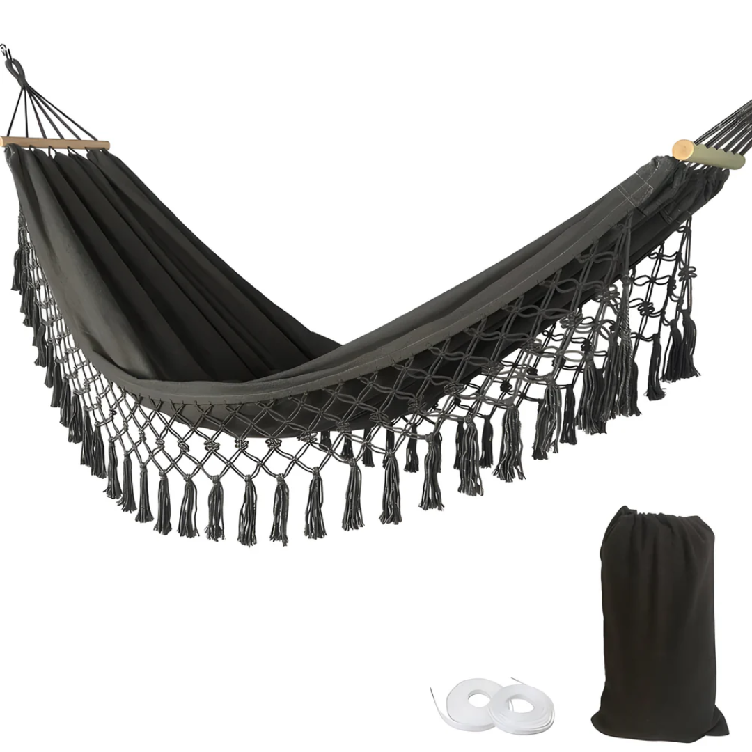 Relaxa – Luxe Hangmat met Houten Stokken