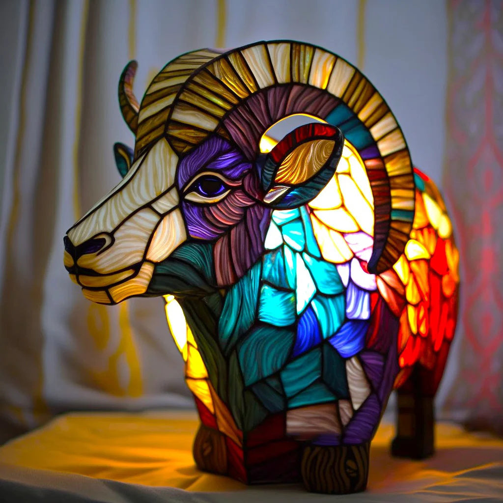 Kleurrijke dieren ornament lamp