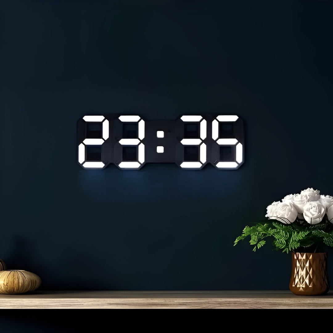LumiTime – 3D LED Wandklok voor een Modern Interieur