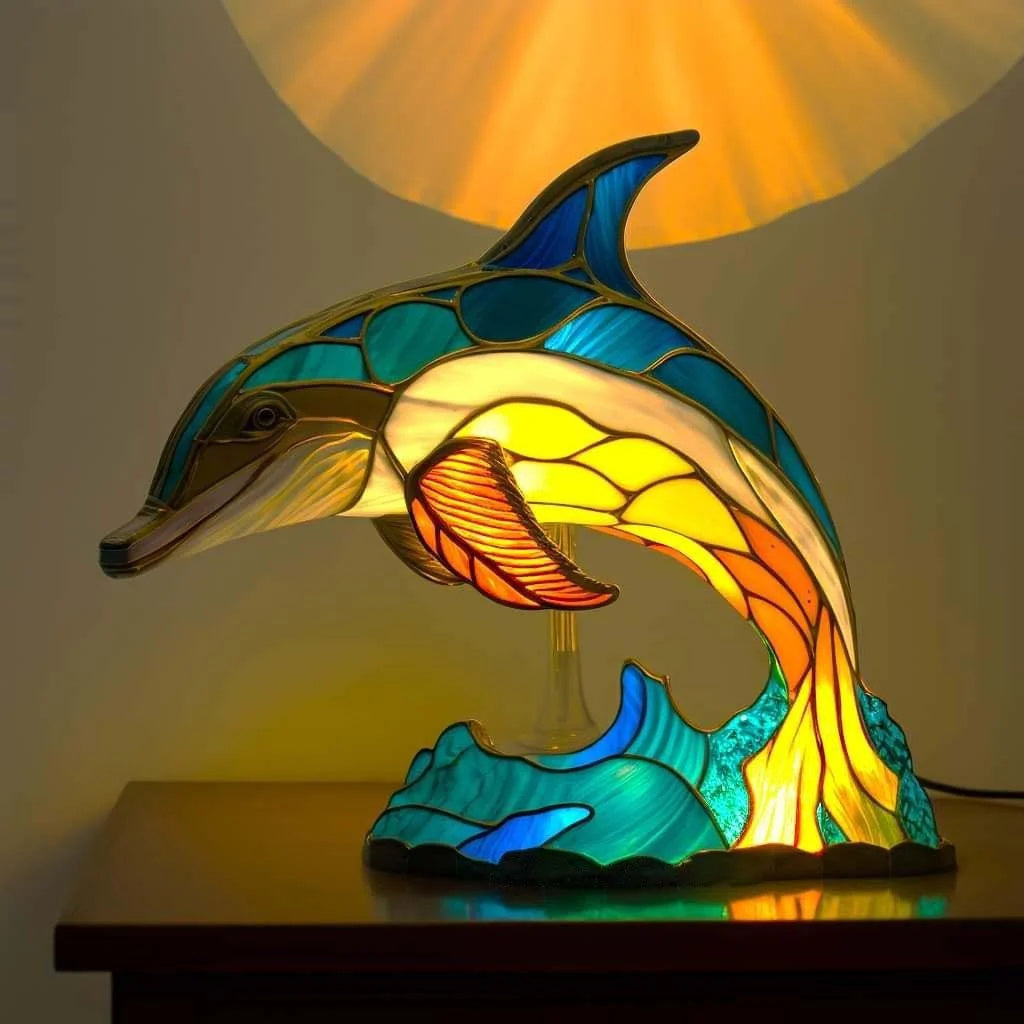 Kleurrijke dieren ornament lamp