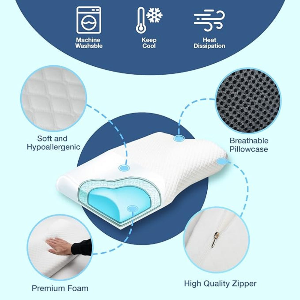 AirAlign – Orthopedisch Anti-Snurk Kussen met Koelgel en Ergonomisch Design