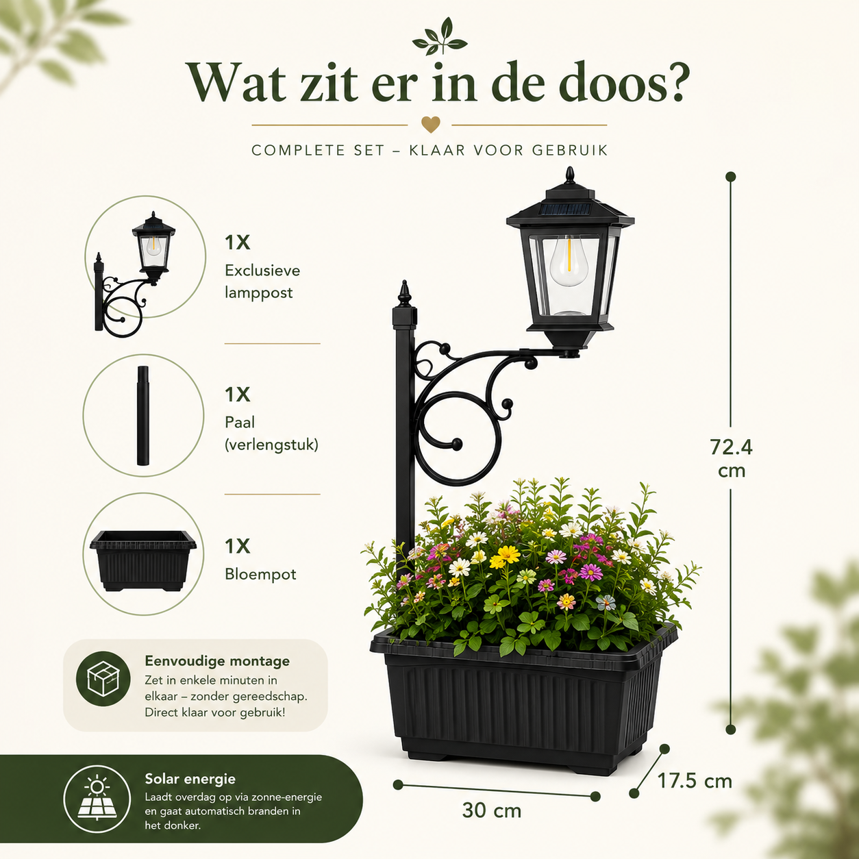 BloeiLicht™ – Solar Bloempotlamp