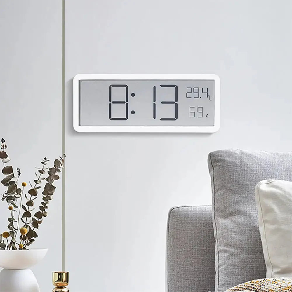 ClimaView – Digitale LED-wandklok met Temperatuur- en Vochtweergave