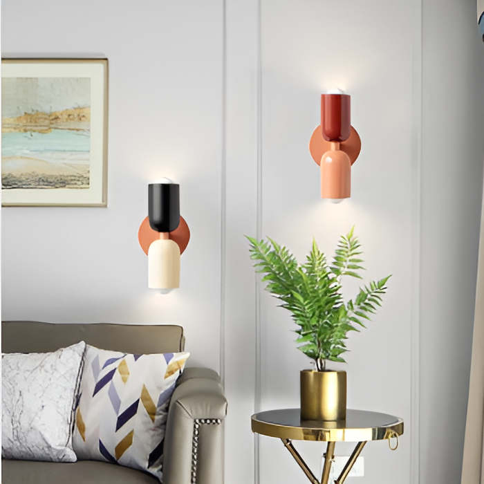 Vintage meerkleurige LED wandlamp