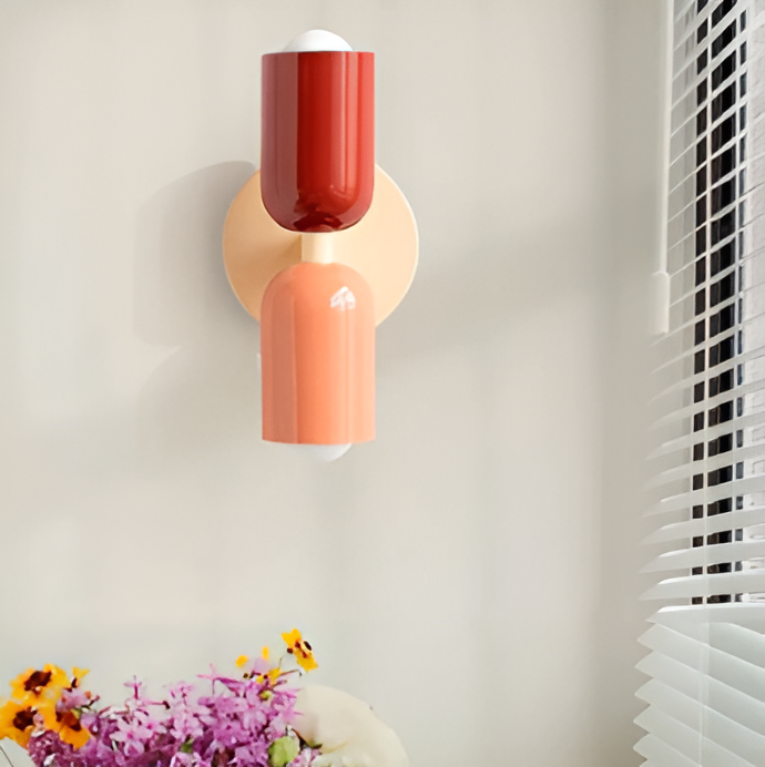 Vintage meerkleurige LED wandlamp