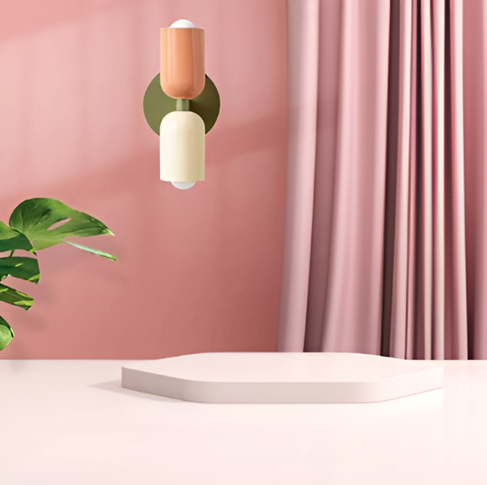 Vintage meerkleurige LED wandlamp