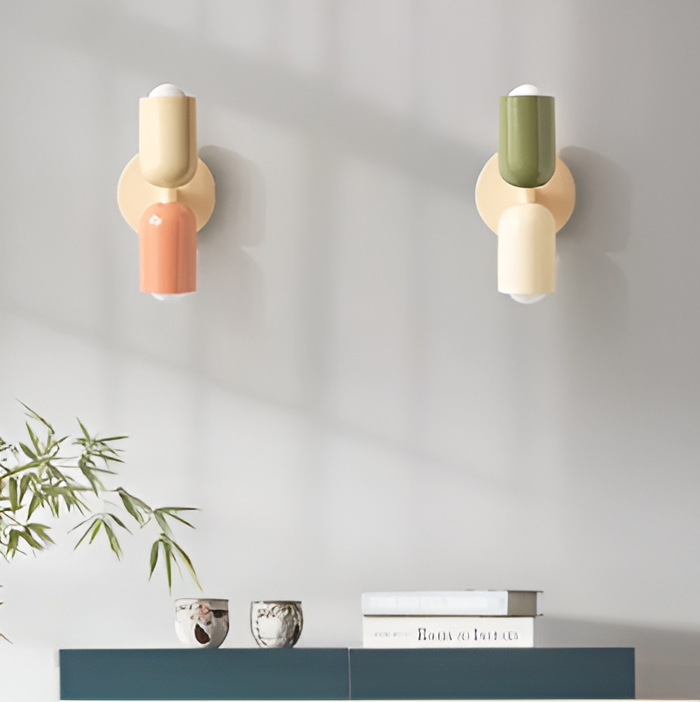 Vintage meerkleurige LED wandlamp