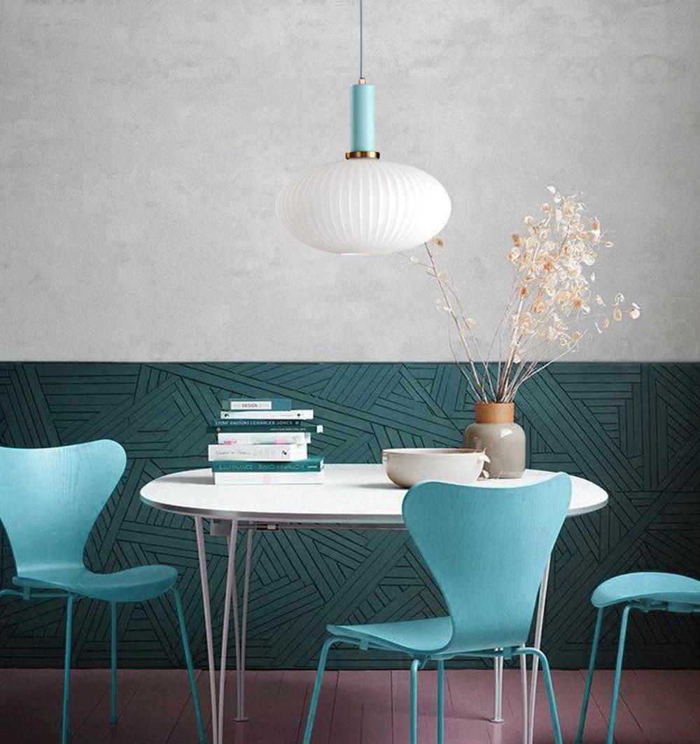 NordicGlow Hanglamp - Gecanneleerde glazen hanglamp