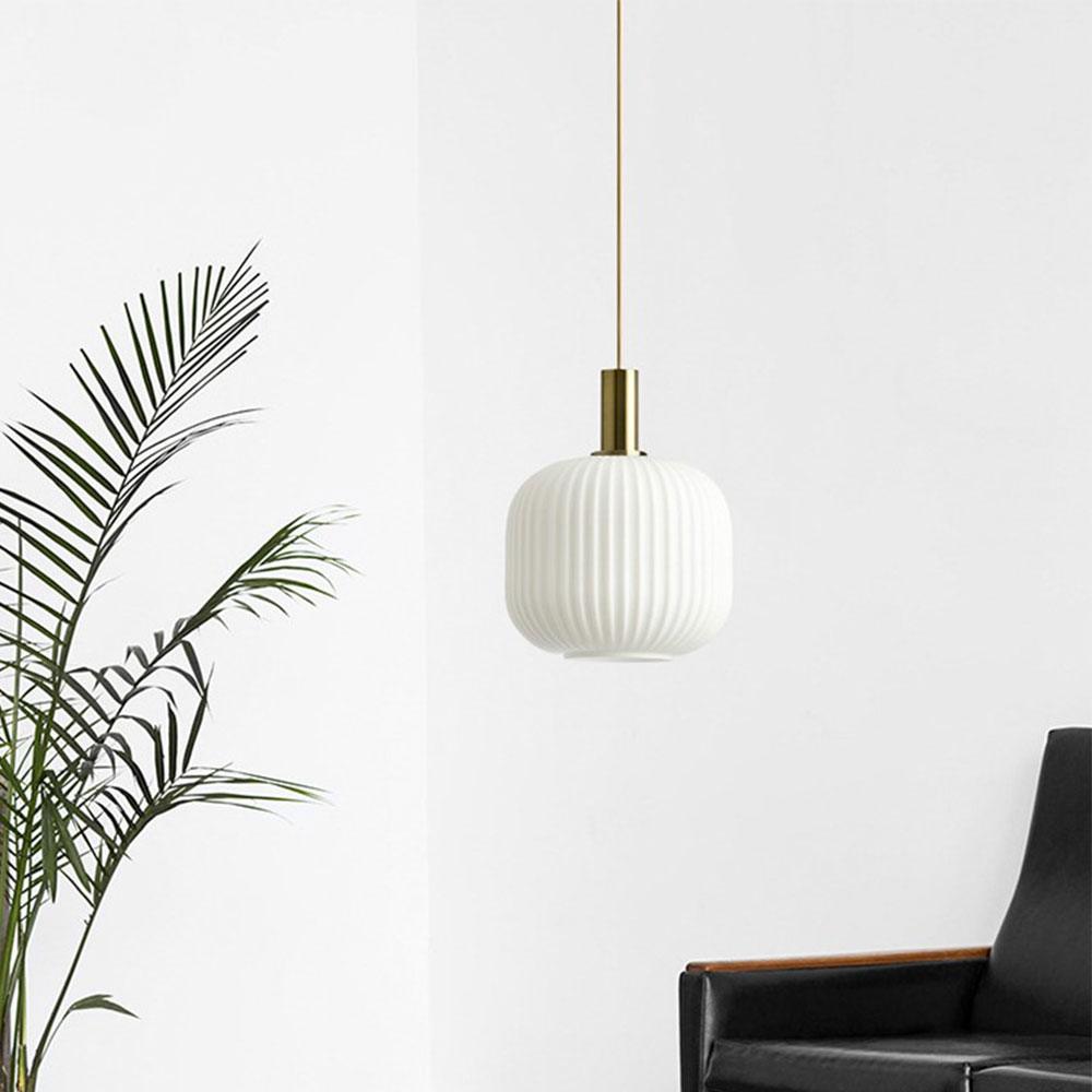 NordicGlow Hanglamp - Gecanneleerde glazen hanglamp