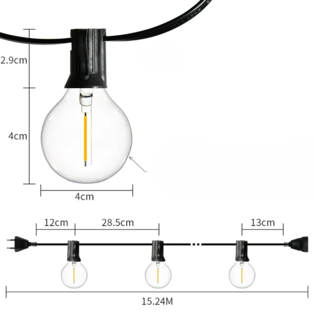 LunaLicht - Weerbestendige Solar LED-Lichtslinger