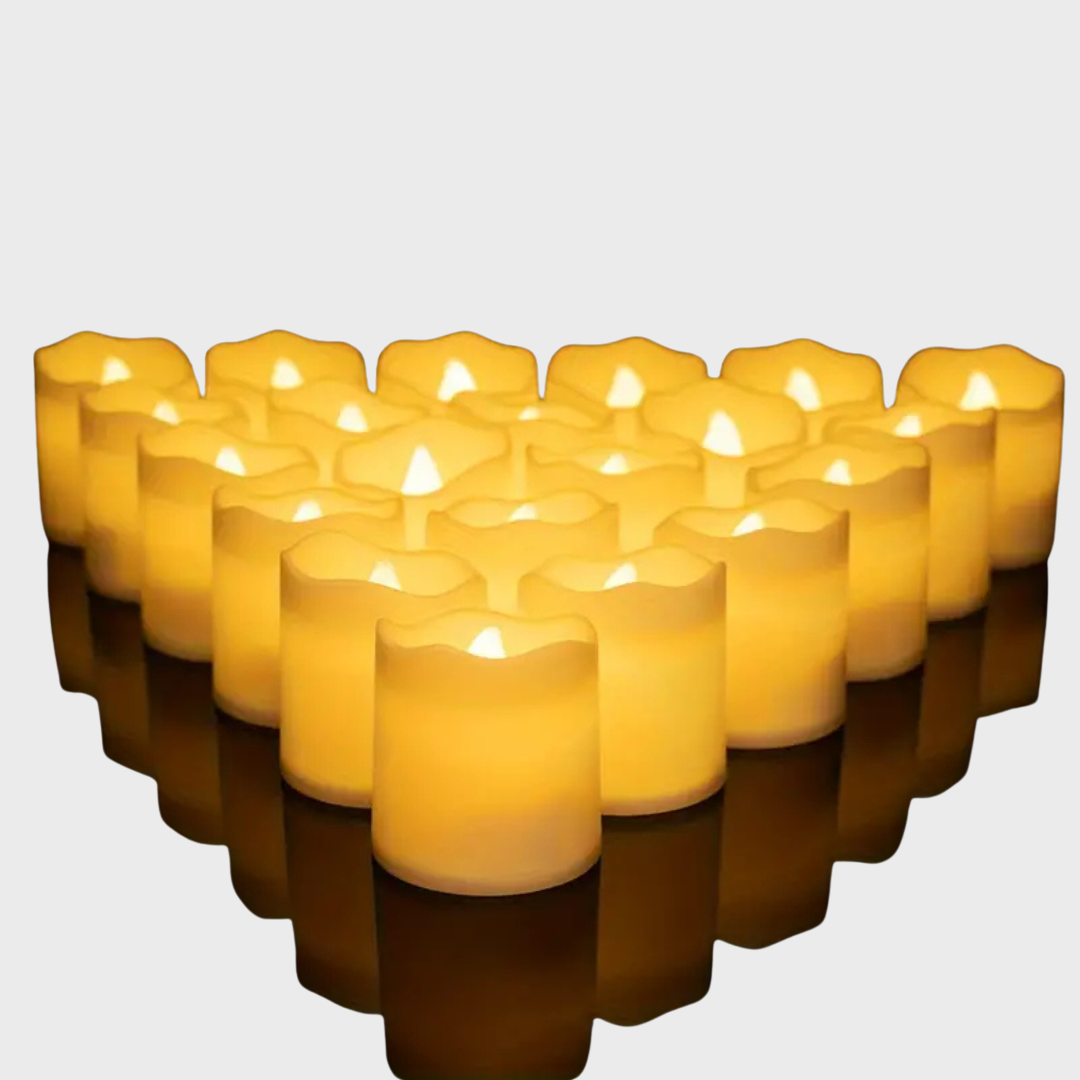 Glow LED kaarsen - Duurzaam, voordelig en sfeervol (24 stuks)