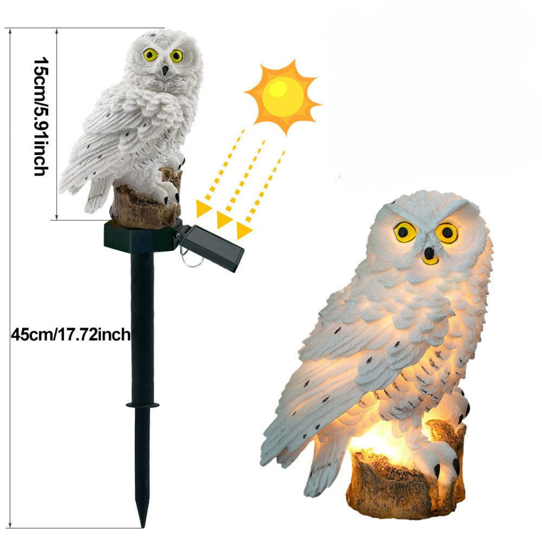 NachtWachter – Solar LED Uilenlamp op Zonne-energie