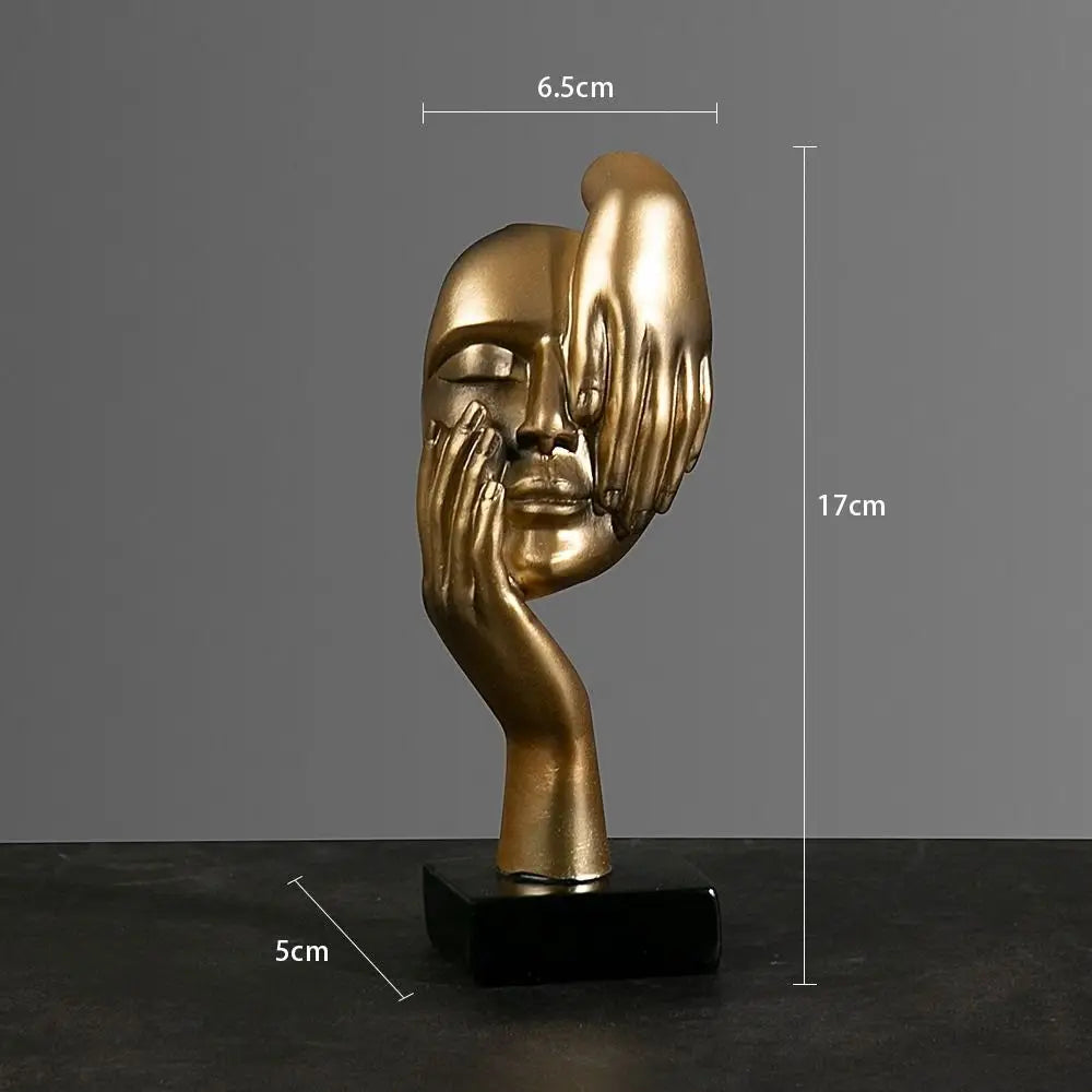 Elegante gezicht sculptuur decoratie