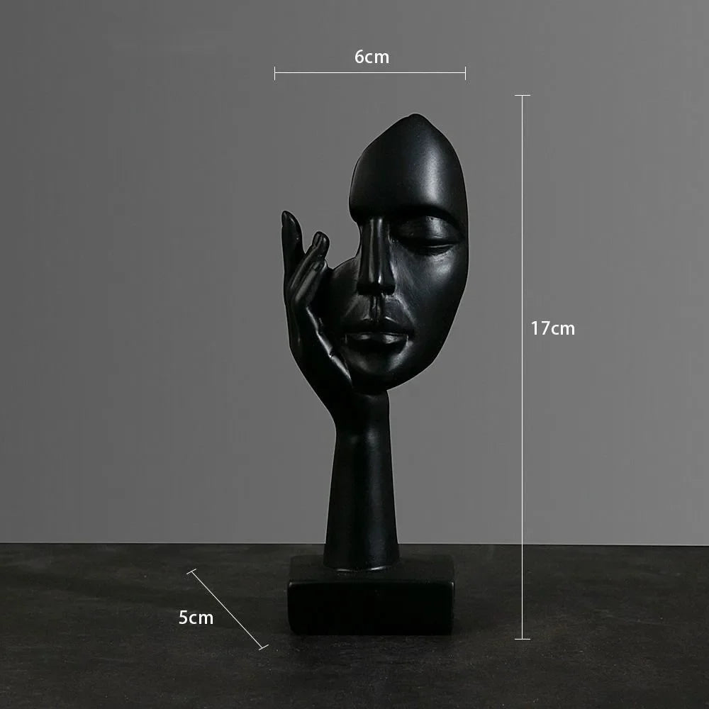 Elegante gezicht sculptuur decoratie