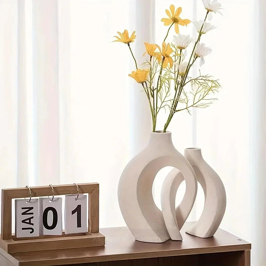 CeramiLuxe Vazen Set – Keramische boho chic vaas