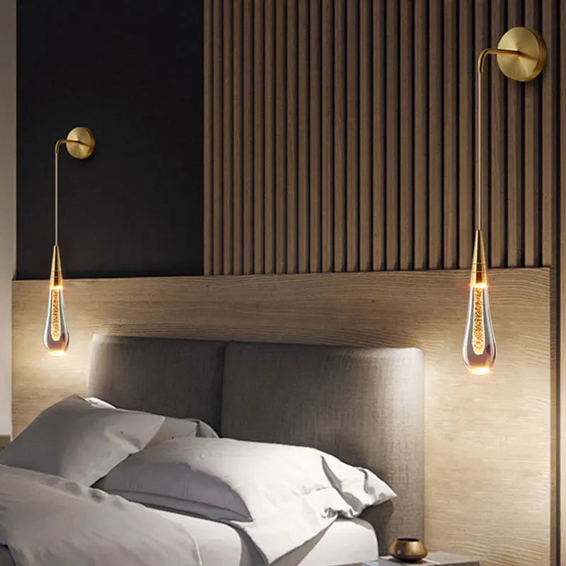 Kristallen druppel wandlamp - Verfijnde verlichting, tijdloze charme