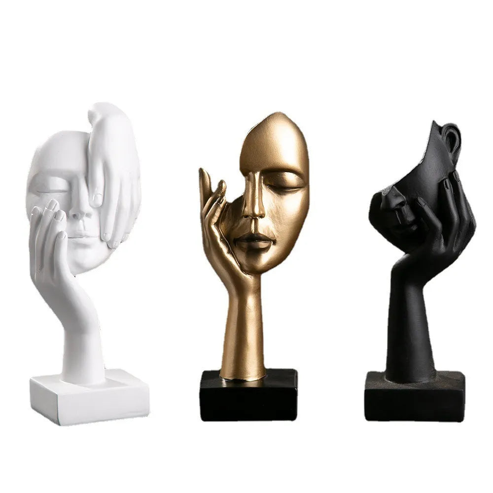 Elegante gezicht sculptuur decoratie