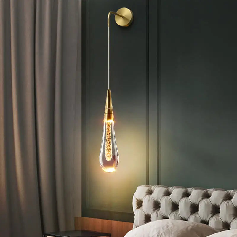 Kristallen druppel wandlamp - Verfijnde verlichting, tijdloze charme