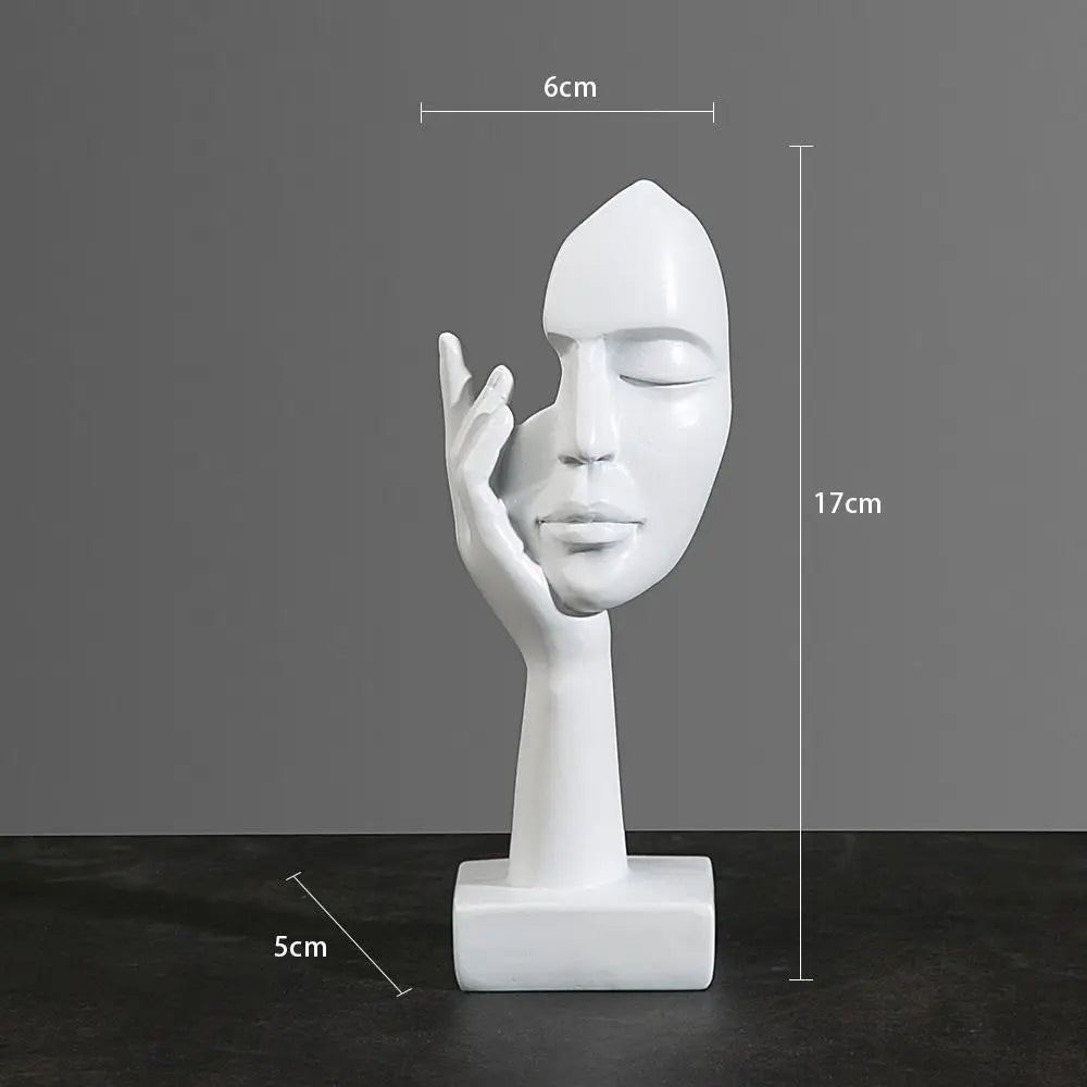 Elegante gezicht sculptuur decoratie