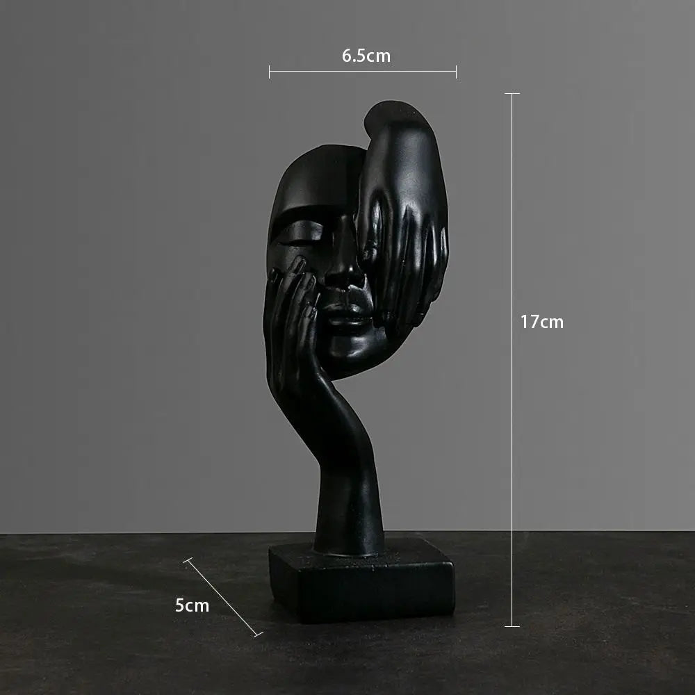 Elegante gezicht sculptuur decoratie