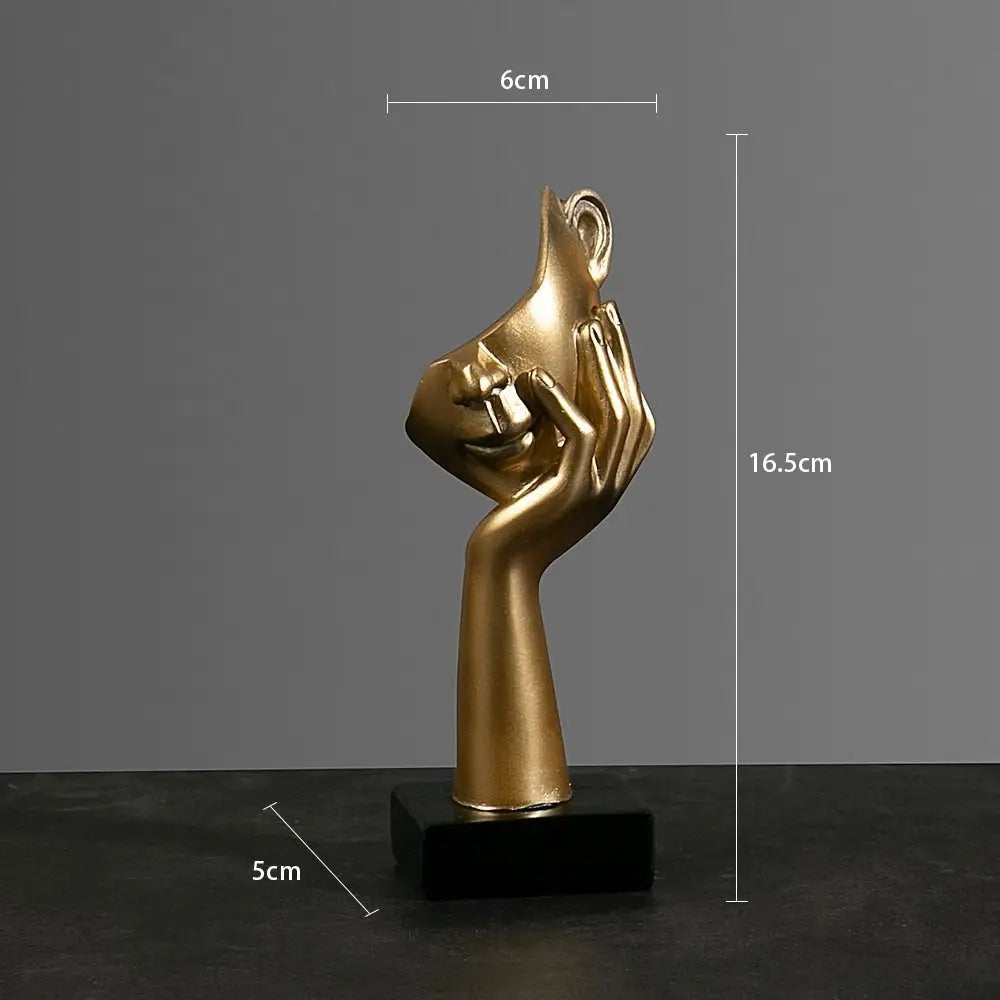 Elegante gezicht sculptuur decoratie