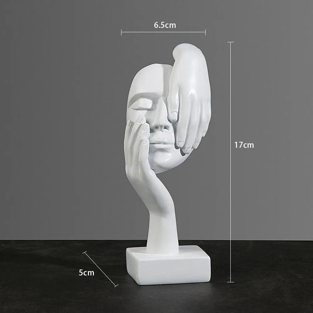 Elegante gezicht sculptuur decoratie