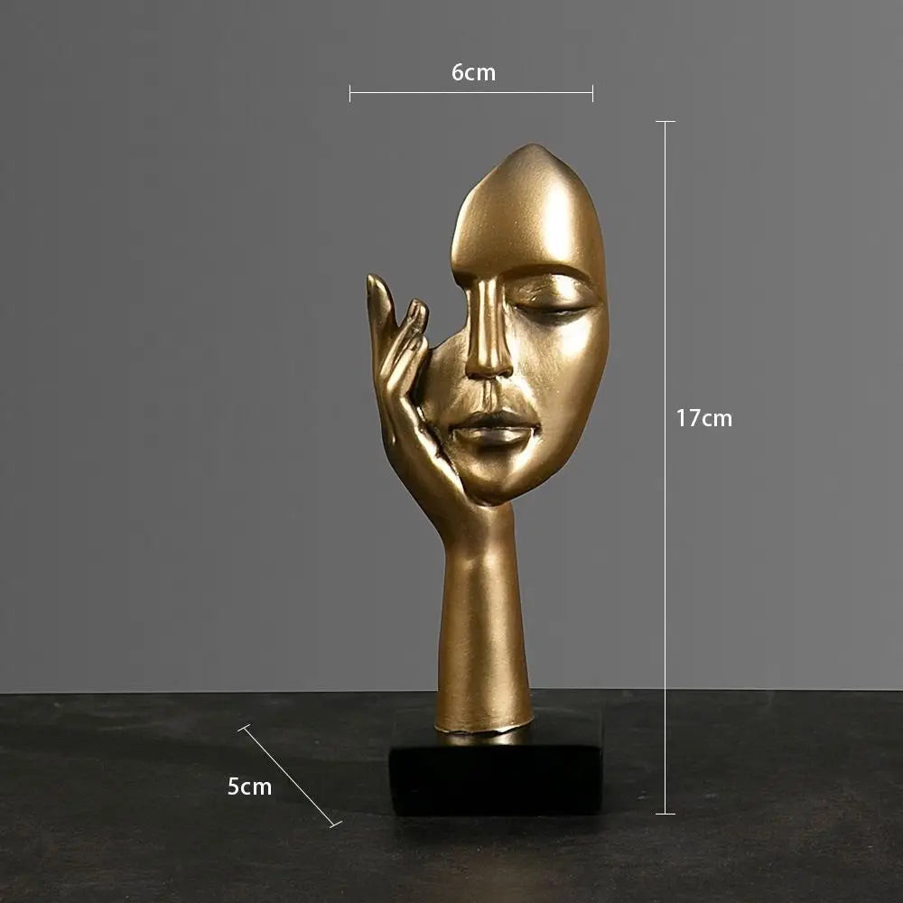Elegante gezicht sculptuur decoratie