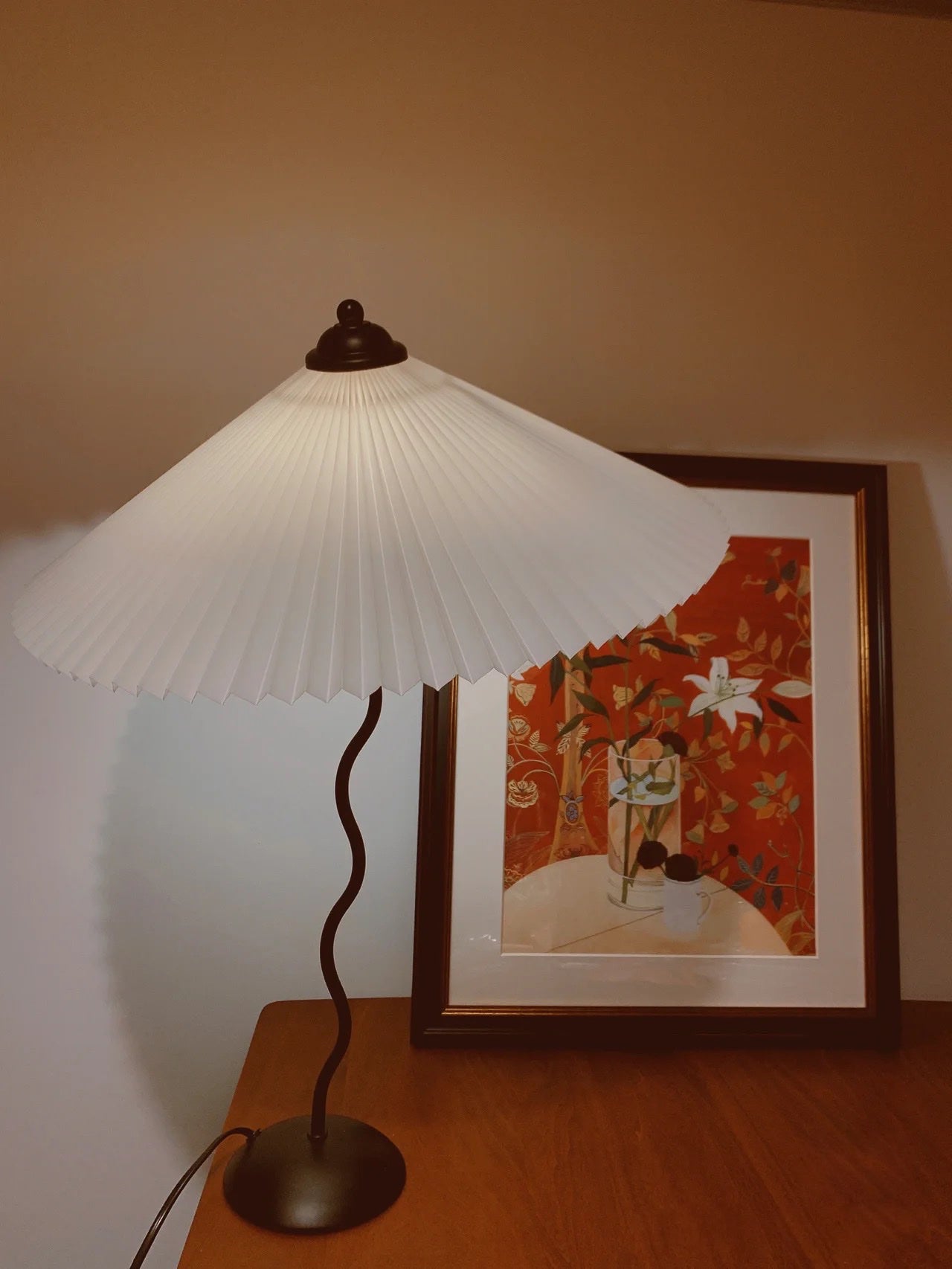 VeroTwist lamp - met geplooide stoffen kap