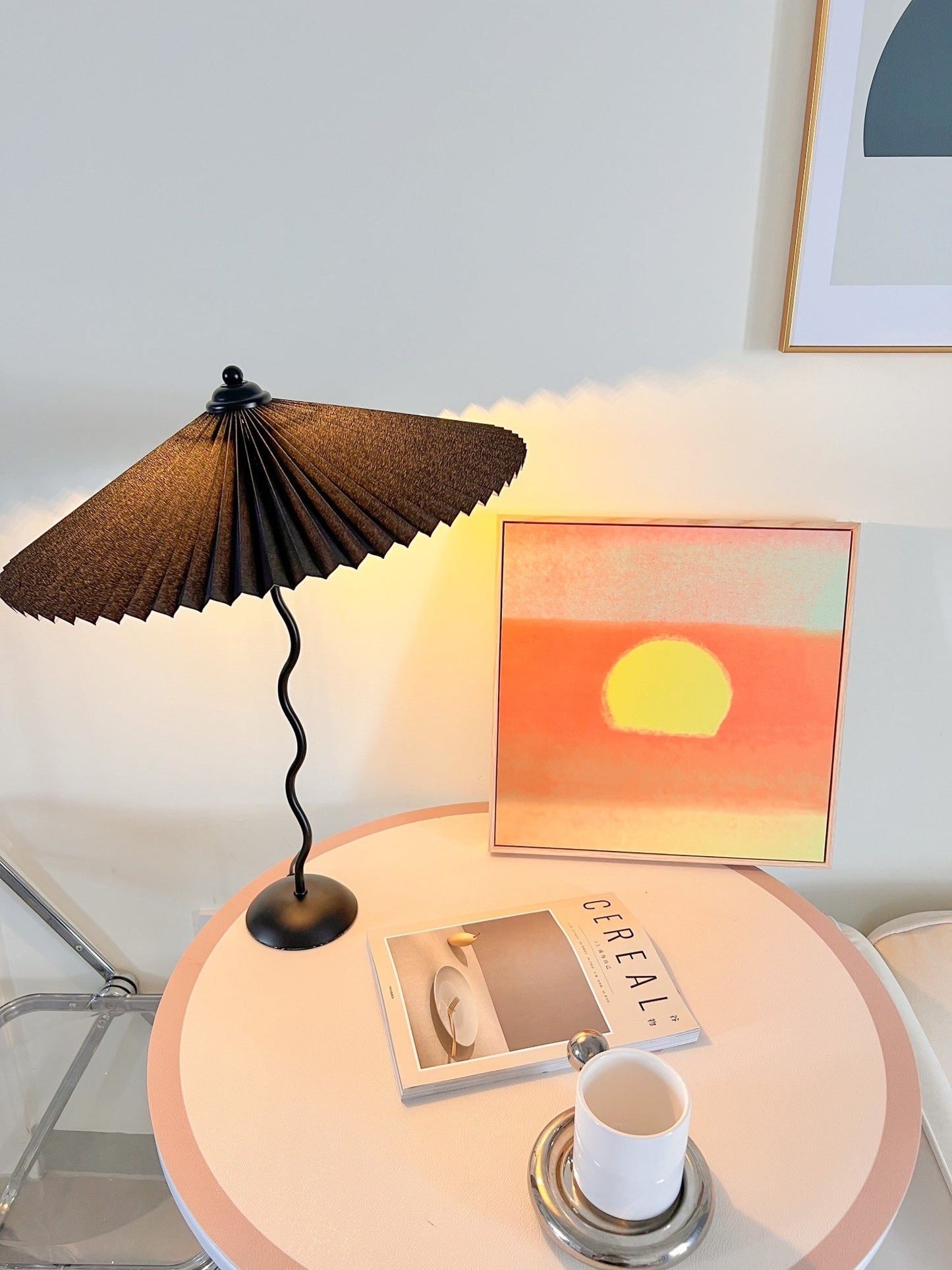 VeroTwist lamp - met geplooide stoffen kap