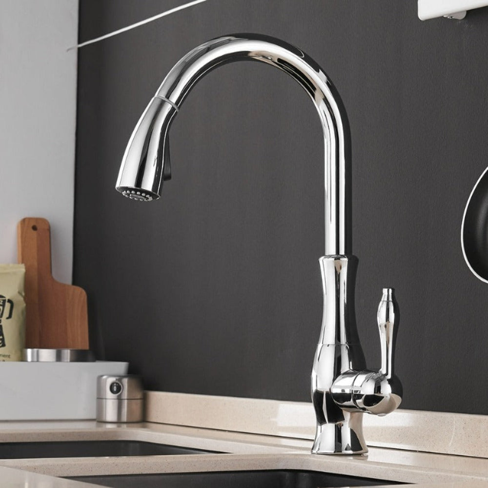 FlowSync – Moderne Uittrekbare Keukenkraan met Dubbele Straalfunctie