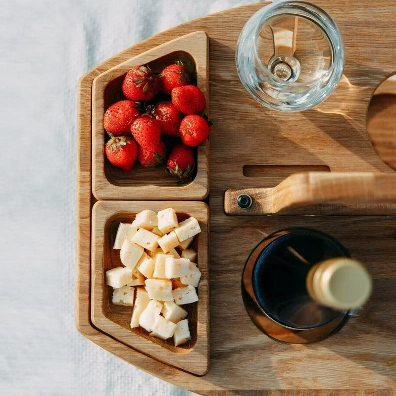 VinoLuxe – Opvouwbare Wijntafel voor Buitenmomenten in Stijl