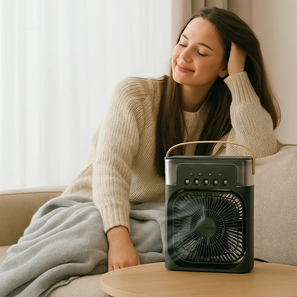 CoolioBreeze – Draagbare Mini Airconditioner voor Directe Verkoeling