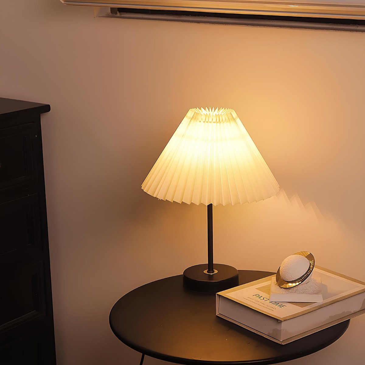 LumiÉl Tafellamp – Met geplooide stoffen kap