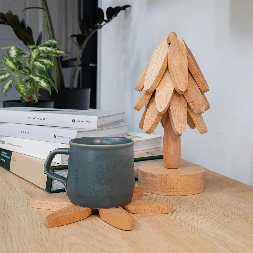 TimberNest Onderzetter Set – houten onderzetters