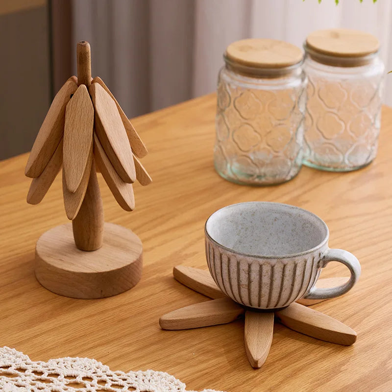 TimberNest Onderzetter Set – houten onderzetters