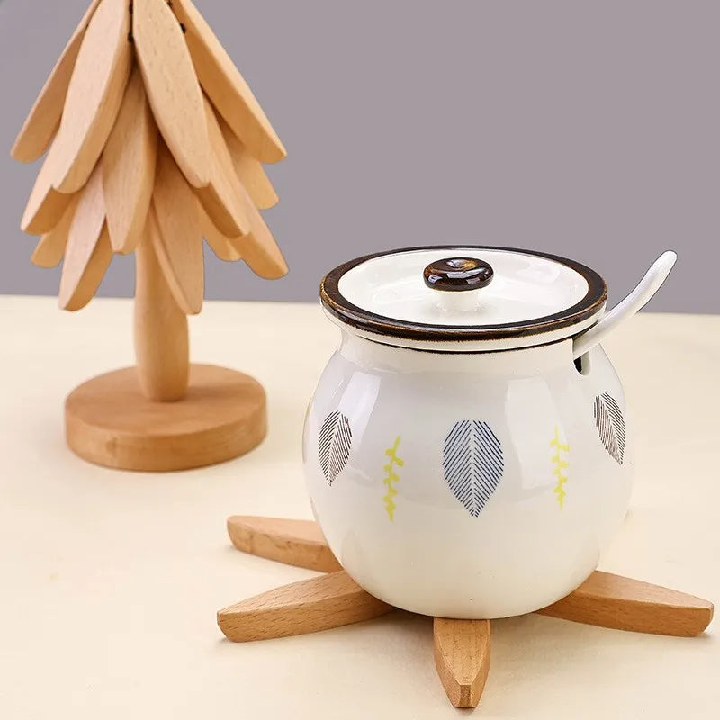 TimberNest Onderzetter Set – houten onderzetters